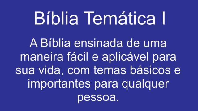Bíblia Temática 1 Bíblia Temática 1