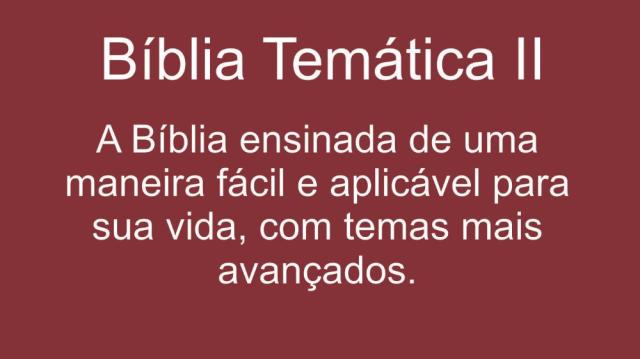 Bíblia Temática 2 Bíblia Temática 2